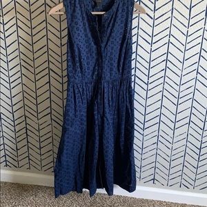 Navy eyelet dress